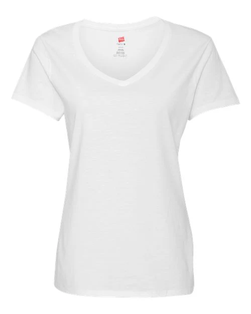 Hanes-S04V-Perfect-T Women’s V-Neck T-Shirt - Image 73