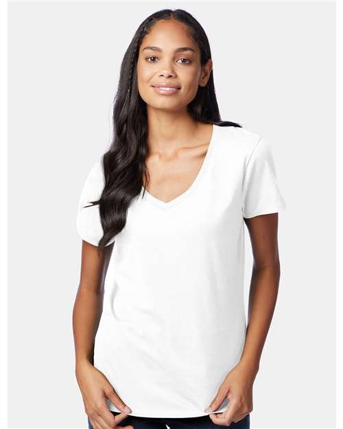 Hanes-S04V-Perfect-T Women’s V-Neck T-Shirt - Image 77