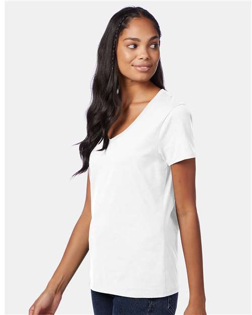 Hanes-S04V-Perfect-T Women’s V-Neck T-Shirt - Image 78