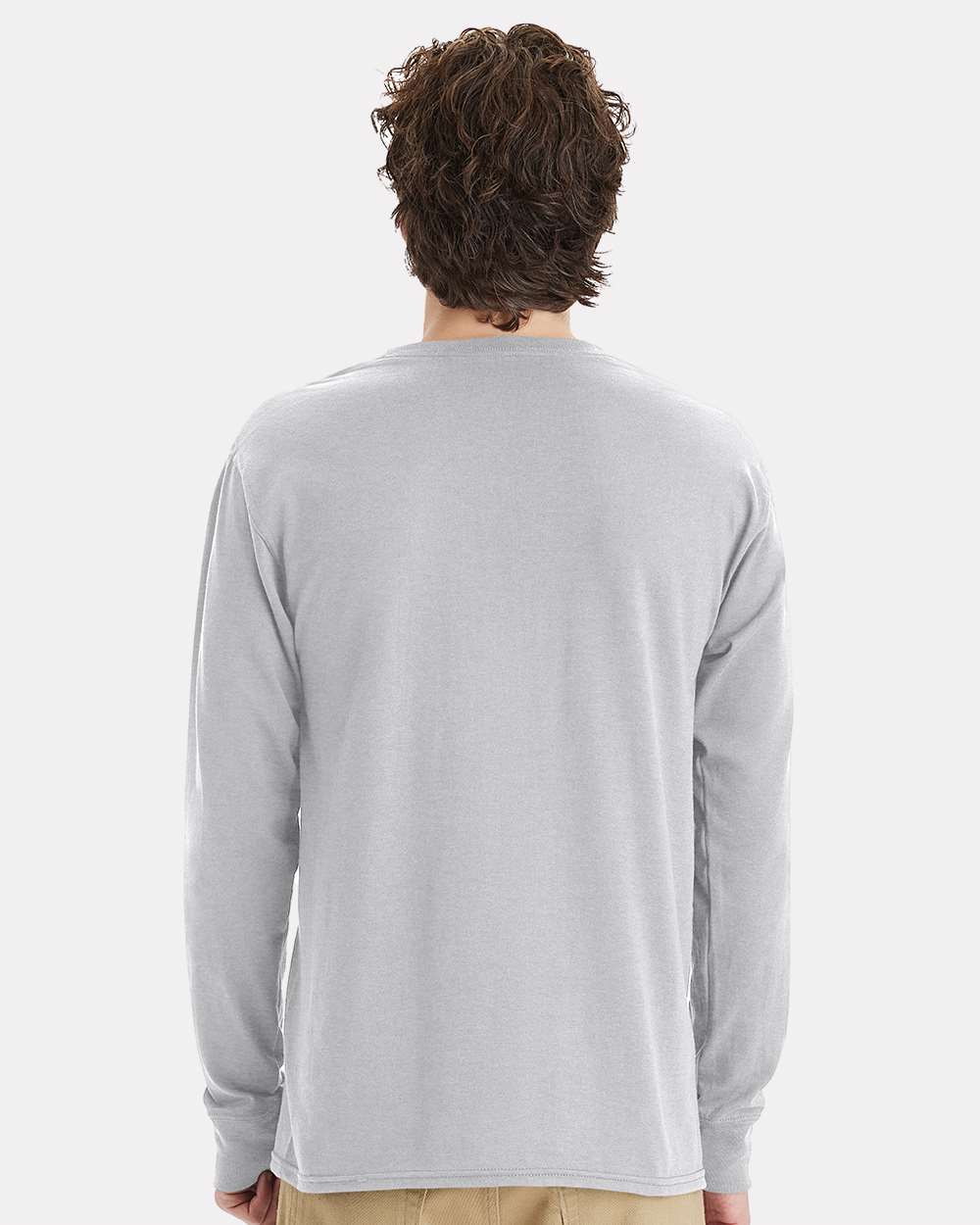 Hanes-W120-Workwear Long Sleeve Pocket T-Shirt - Image 13