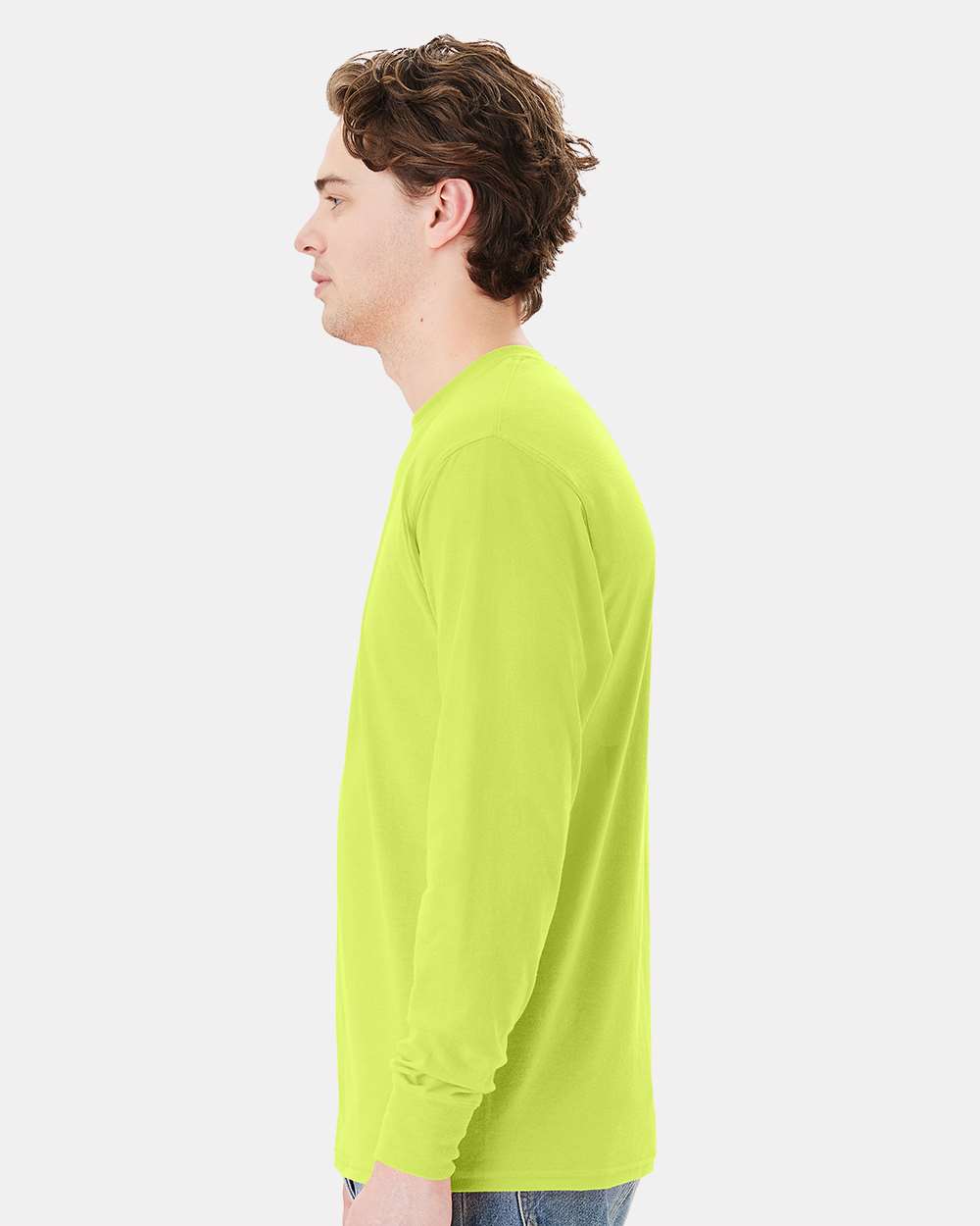 Hanes-W120-Workwear Long Sleeve Pocket T-Shirt - Image 24