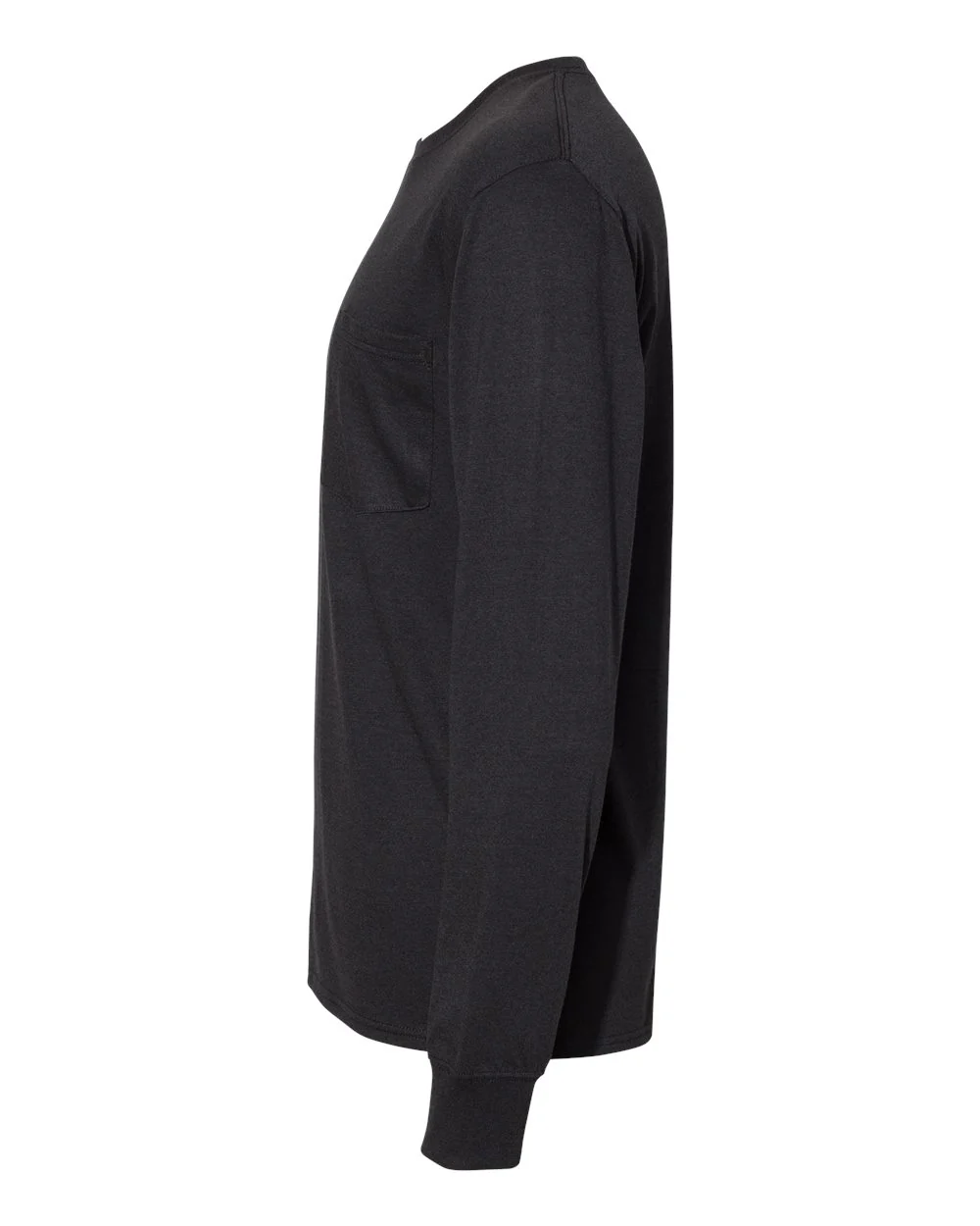 Hanes-W120-Workwear Long Sleeve Pocket T-Shirt - Image 3