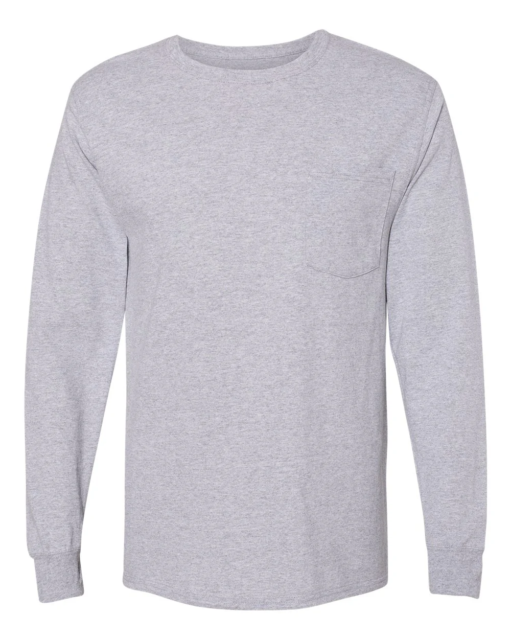 Hanes-W120-Workwear Long Sleeve Pocket T-Shirt - Image 8
