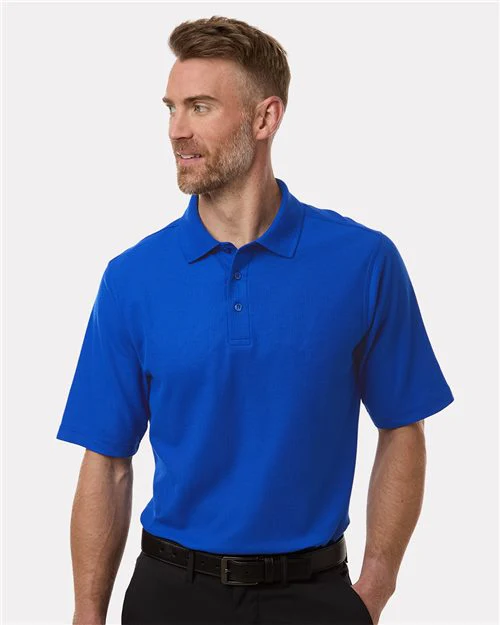Harriton-M105-Men's Maverick CVC Pique Polo - Image 2