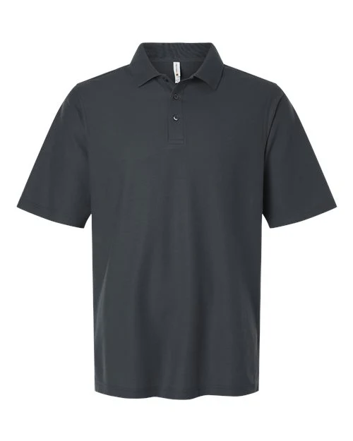 Harriton-M105-Men's Maverick CVC Pique Polo - Image 3