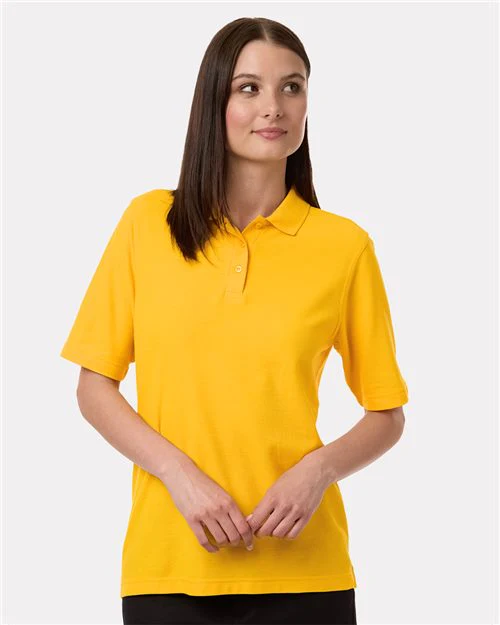 Harriton-M105W-Women's Maverick CVC Pique Polo - Image 2