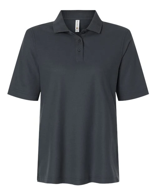 Harriton-M105W-Women's Maverick CVC Pique Polo - Image 3