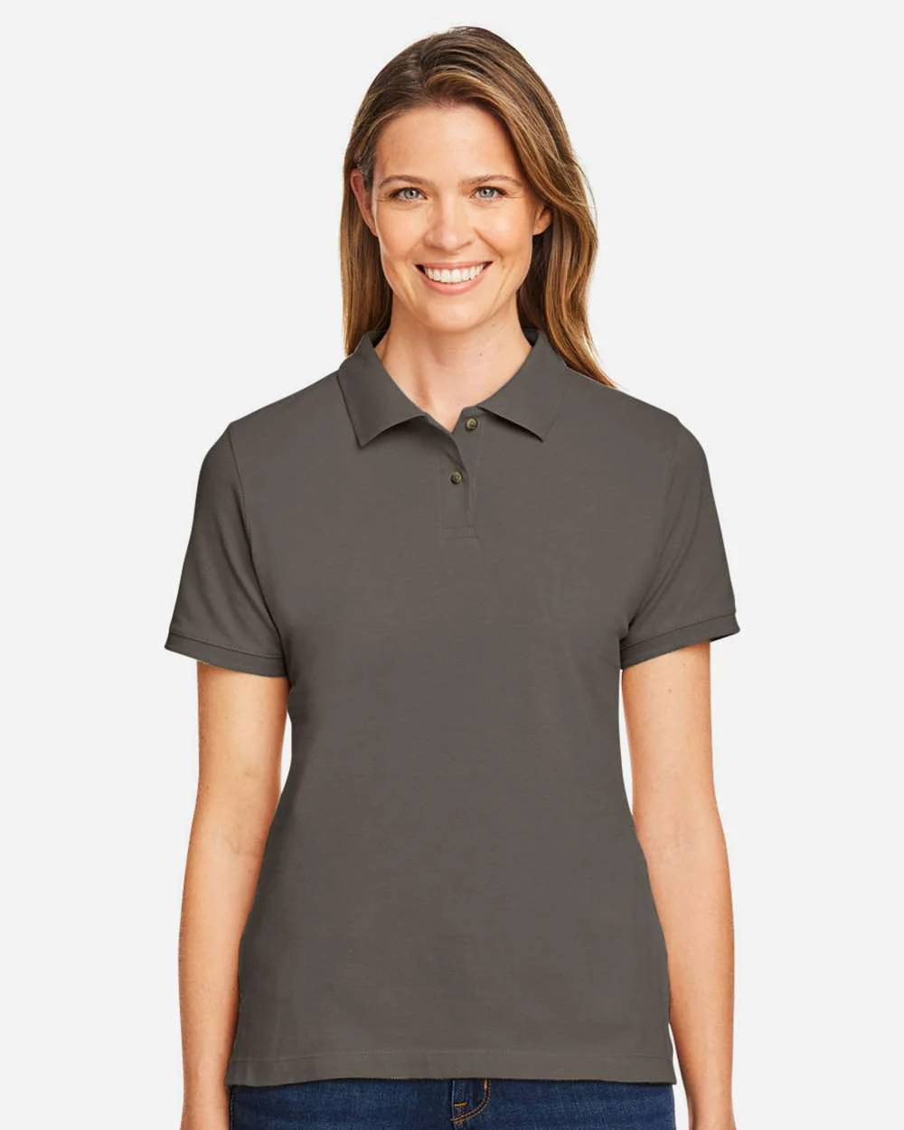Harriton-M200W-Women's Cotton Polo - Image 11