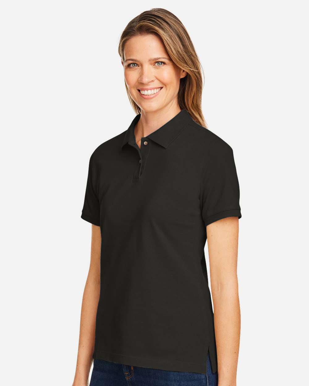 Harriton-M200W-Women's Cotton Polo - Image 5