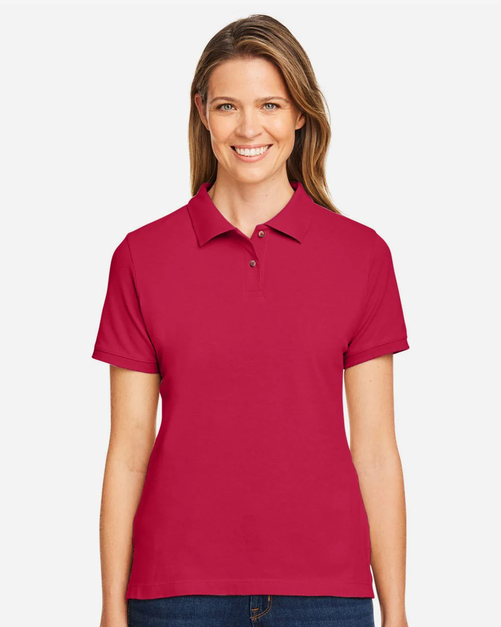 Harriton-M200W-Women's Cotton Polo - Image 7