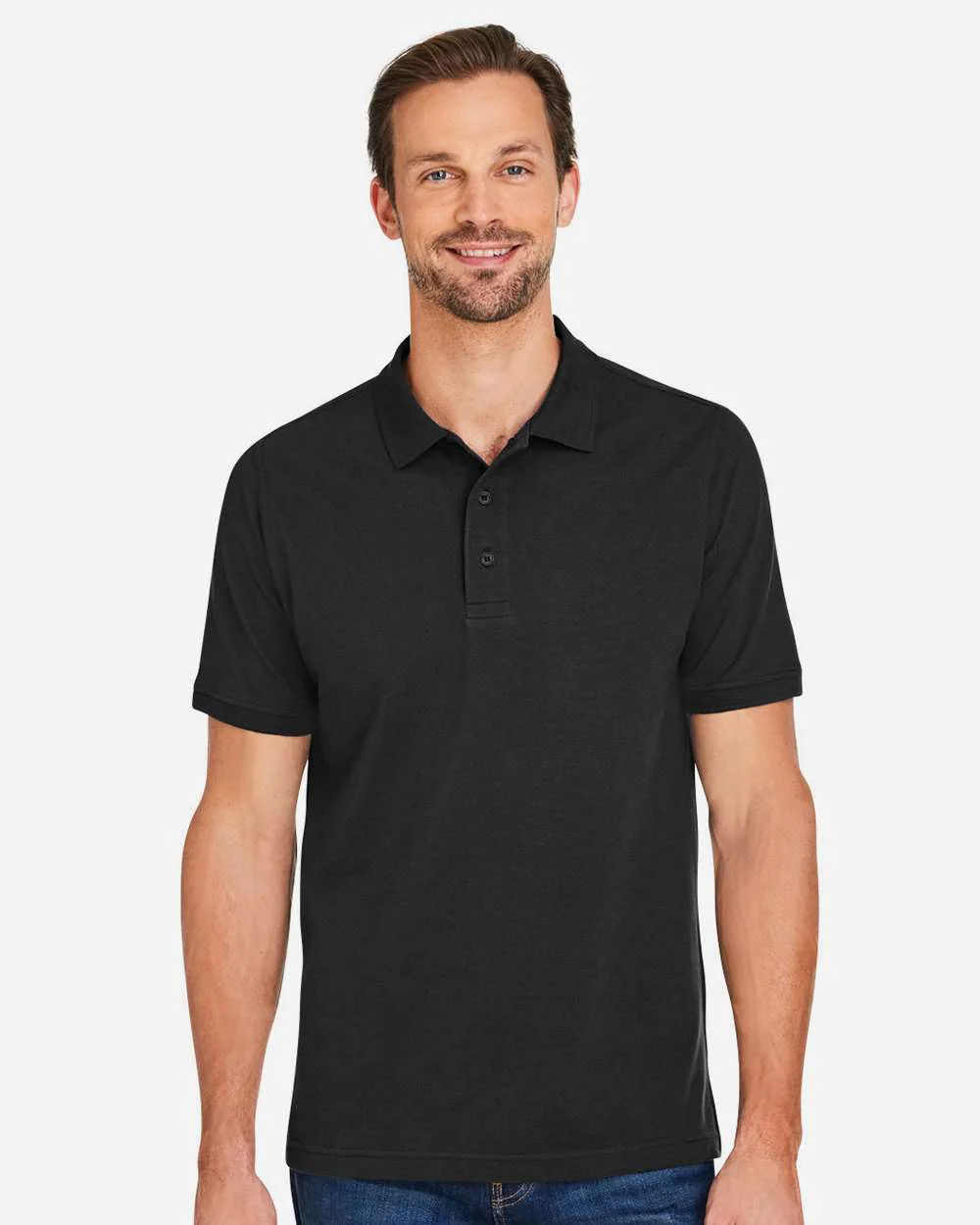 Harriton-M205-Men's Valiant Cotton Snag Protect Polo - Image 4