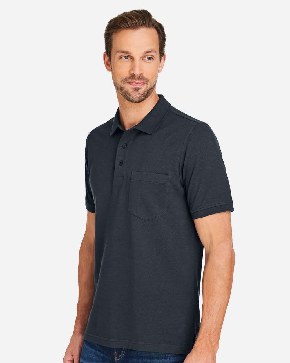 Harriton-M205P-Men's Valiant Cotton Snag Protect Pocket Polo - Image 12