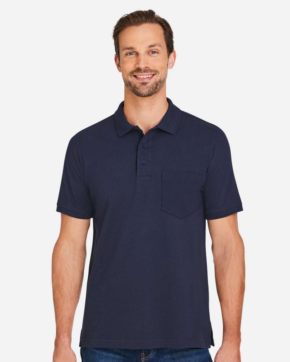 Harriton-M205P-Men's Valiant Cotton Snag Protect Pocket Polo - Image 17