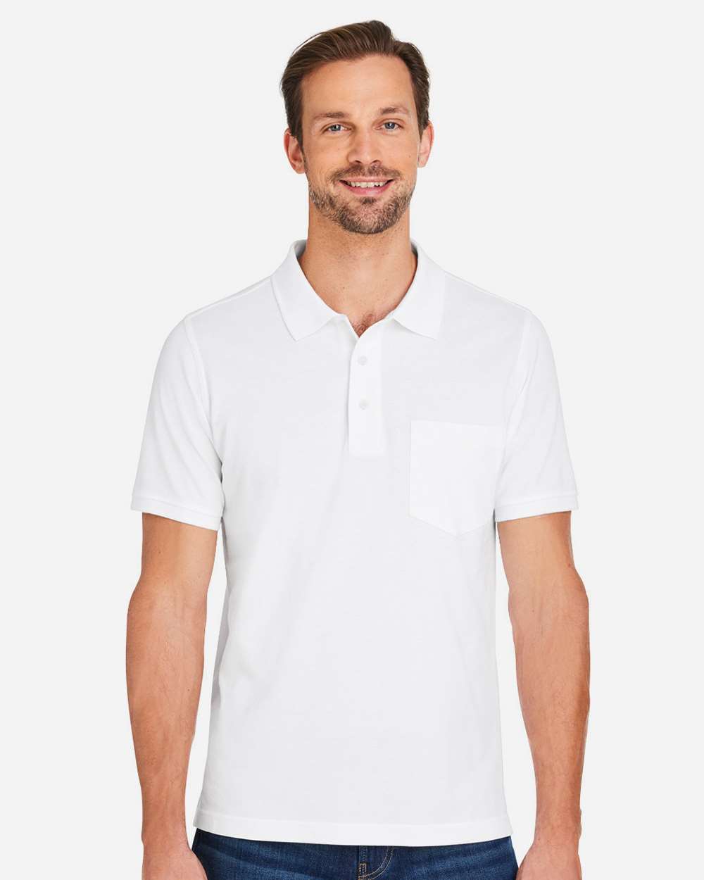 Harriton-M205P-Men's Valiant Cotton Snag Protect Pocket Polo - Image 23