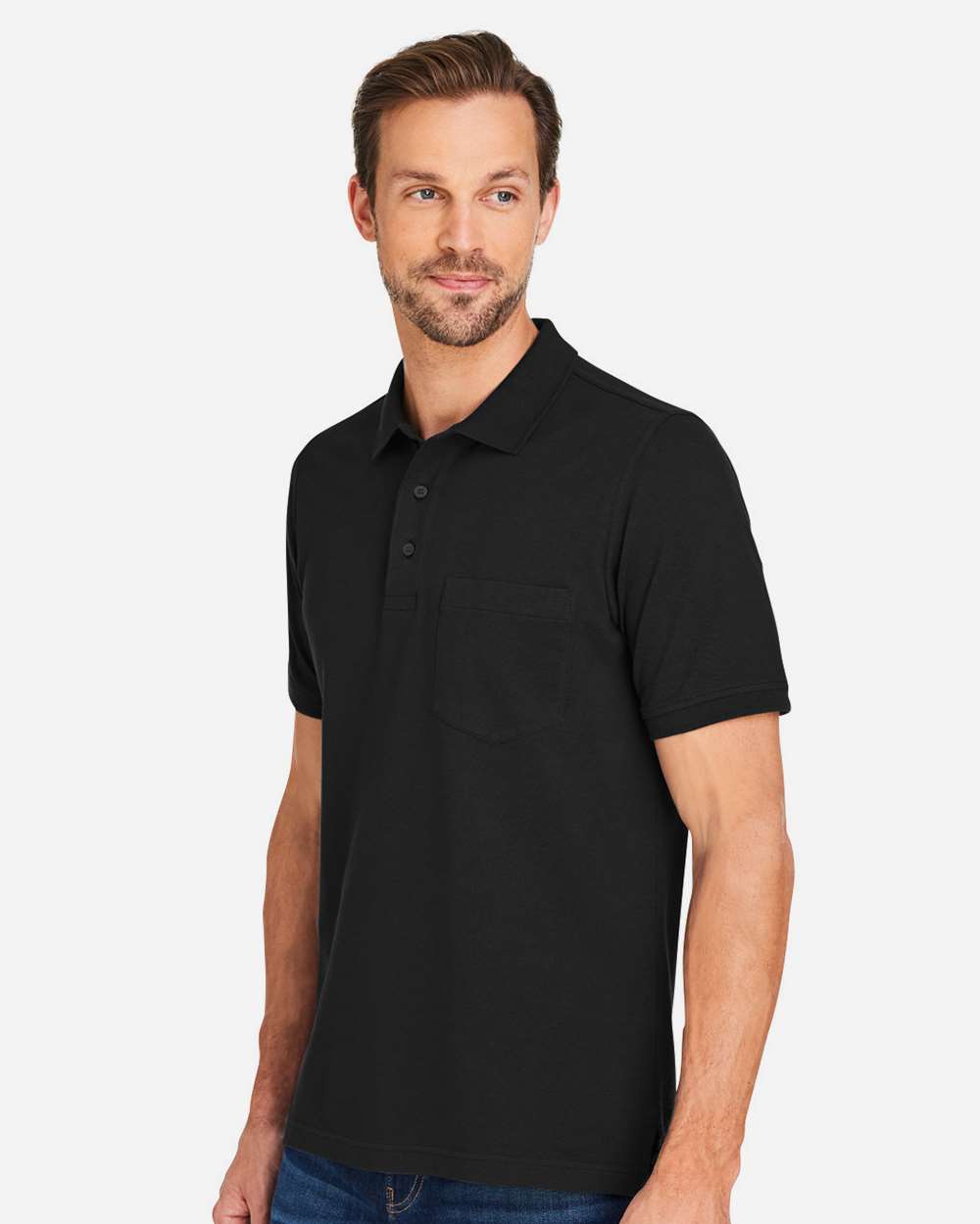 Harriton-M205P-Men's Valiant Cotton Snag Protect Pocket Polo - Image 5