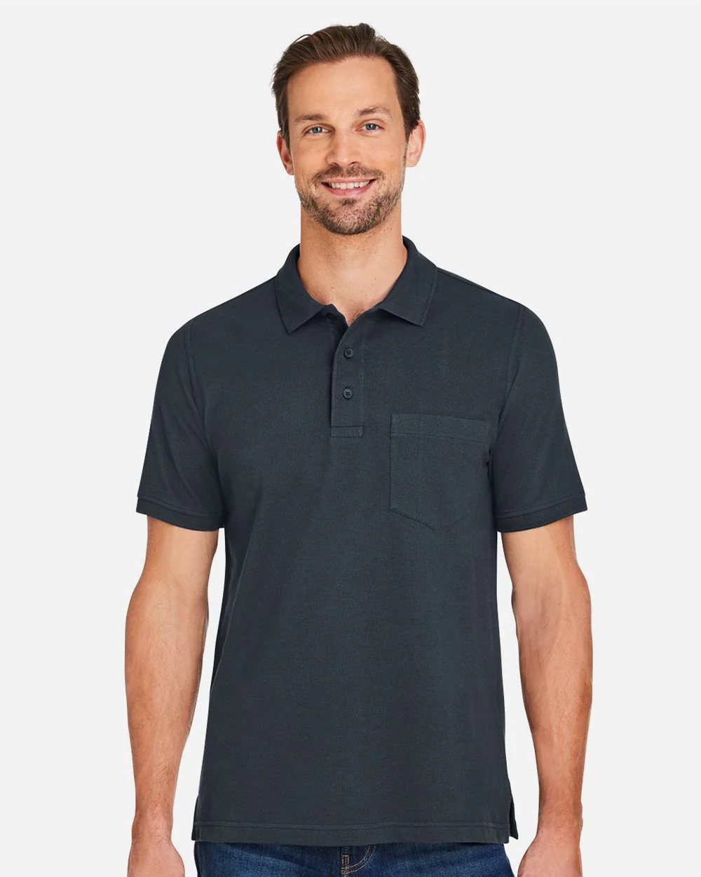 Harriton-M205P-Men's Valiant Cotton Snag Protect Pocket Polo - Image 7