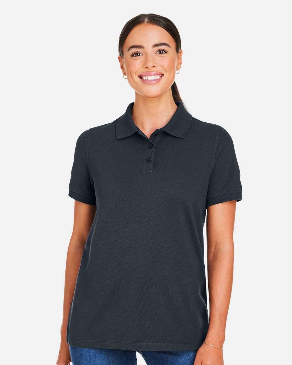 Harriton-M205W-Women's Valiant Cotton Snag Protect Polo - Image 11