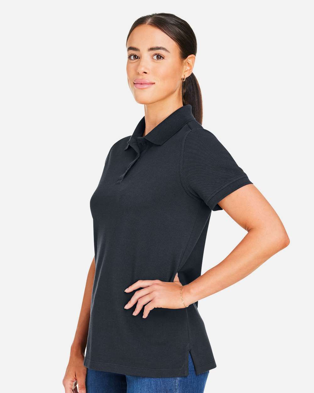 Harriton-M205W-Women's Valiant Cotton Snag Protect Polo - Image 12
