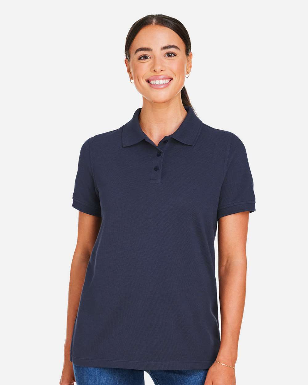 Harriton-M205W-Women's Valiant Cotton Snag Protect Polo - Image 17