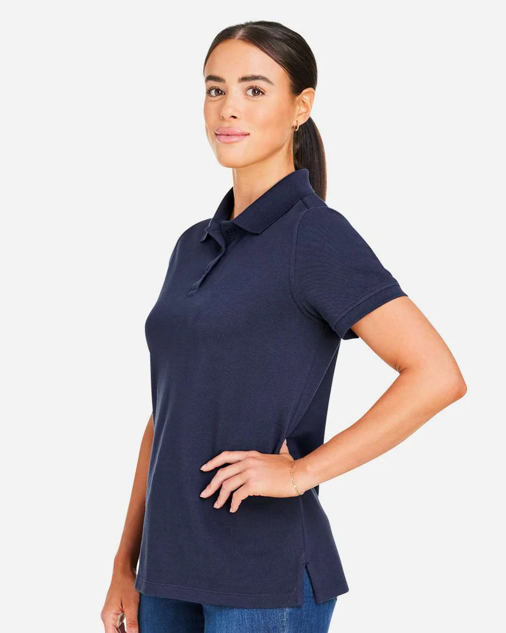 Harriton-M205W-Women's Valiant Cotton Snag Protect Polo - Image 18