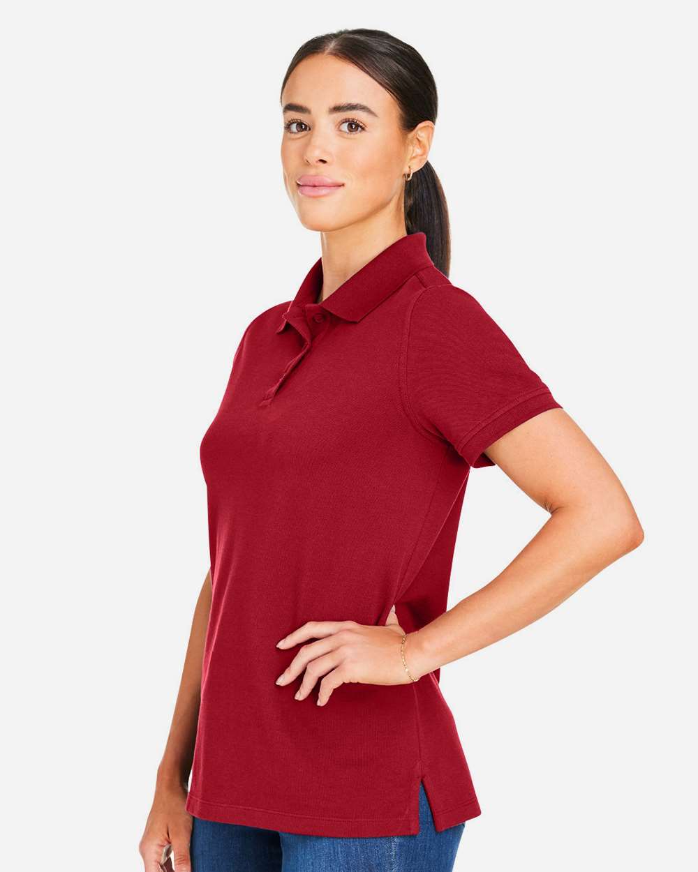 Harriton-M205W-Women's Valiant Cotton Snag Protect Polo - Image 24