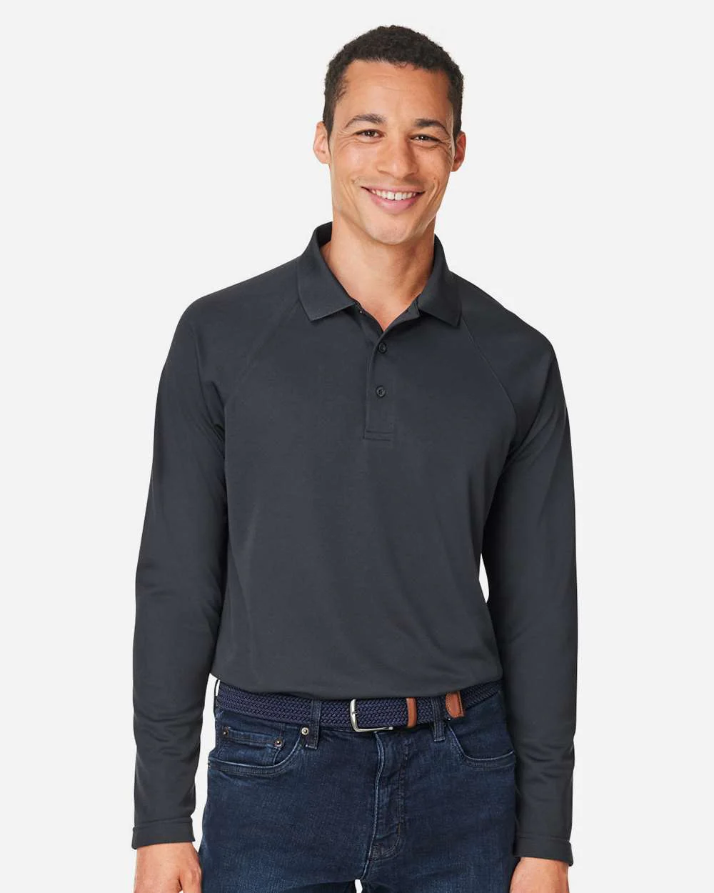 Harriton-M208L-Men's Charge Snag and Soil Protect Long Sleeve Polo - Image 11
