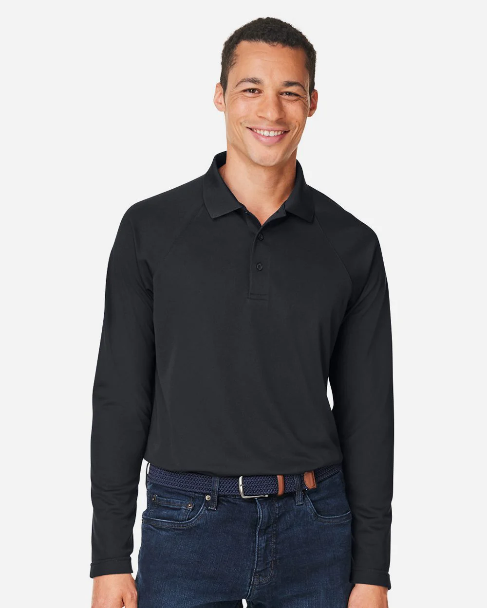Harriton-M208L-Men's Charge Snag and Soil Protect Long Sleeve Polo - Image 7