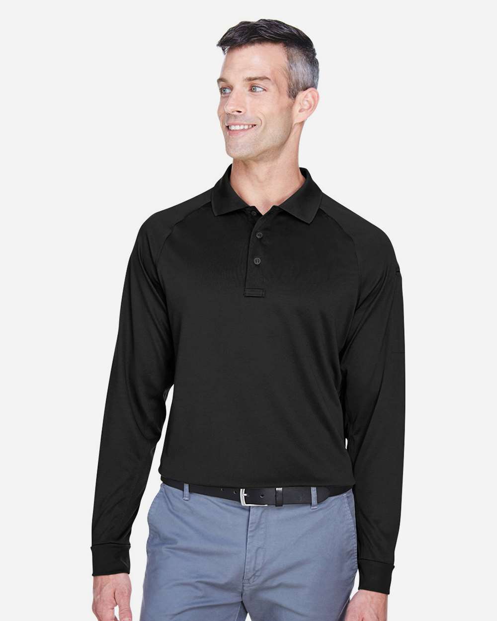 Harriton-M211L-Men's Advantage Long Sleeve Tactical Polo - Image 3