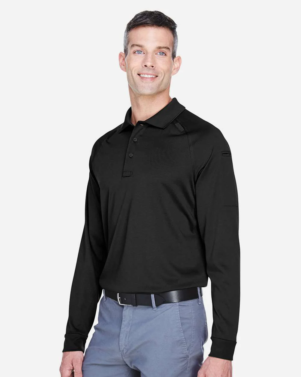 Harriton-M211L-Men's Advantage Long Sleeve Tactical Polo - Image 4