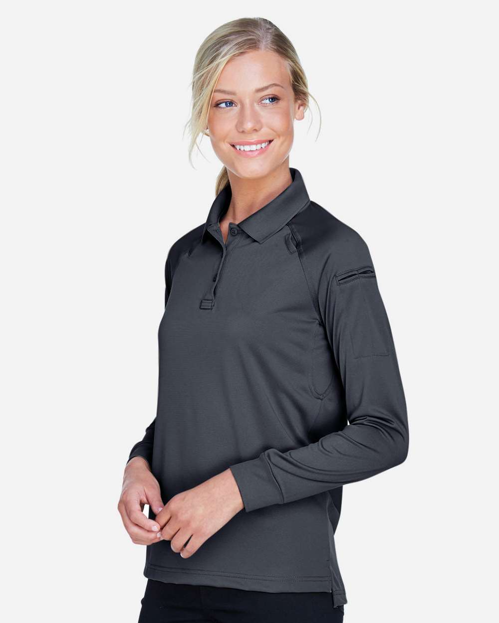 Harriton-M211LW-Women's Advantage Long Sleeve Tactical Polo - Image 10