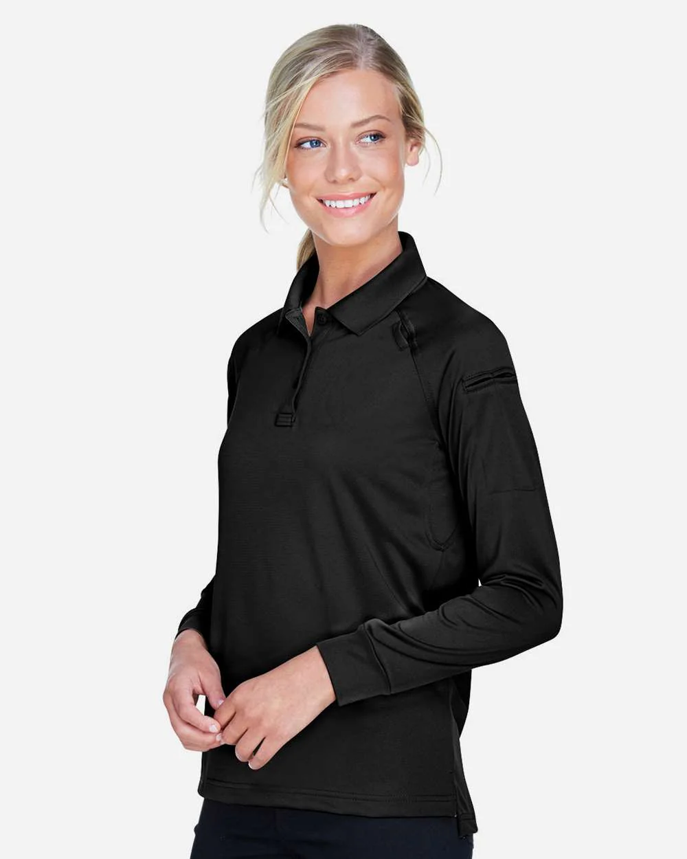Harriton-M211LW-Women's Advantage Long Sleeve Tactical Polo - Image 4