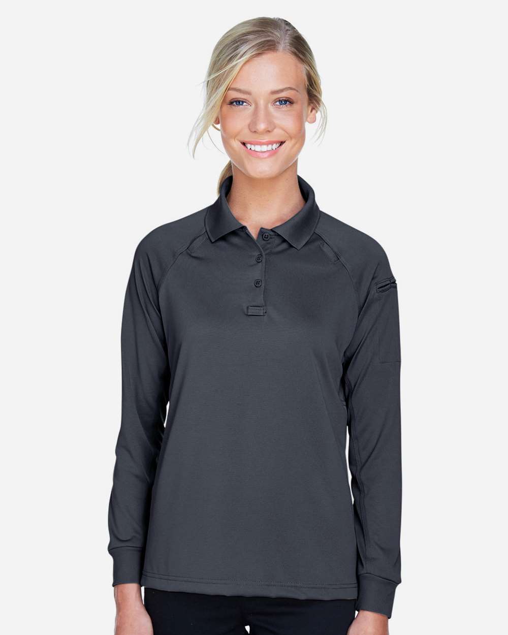 Harriton-M211LW-Women's Advantage Long Sleeve Tactical Polo - Image 9