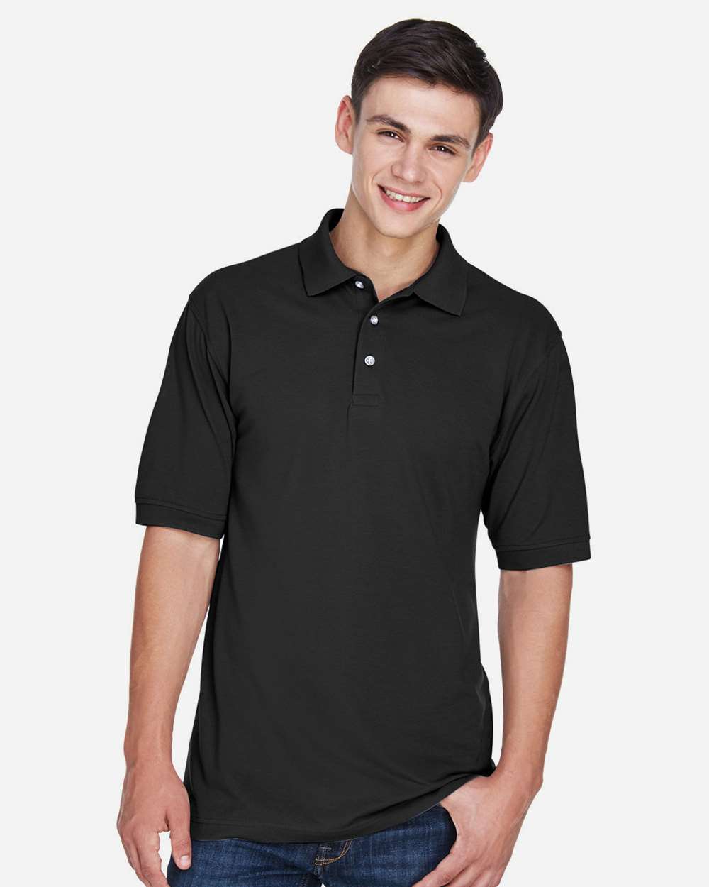 Harriton-M265-Men's Easy Blend™ Polo - Image 3