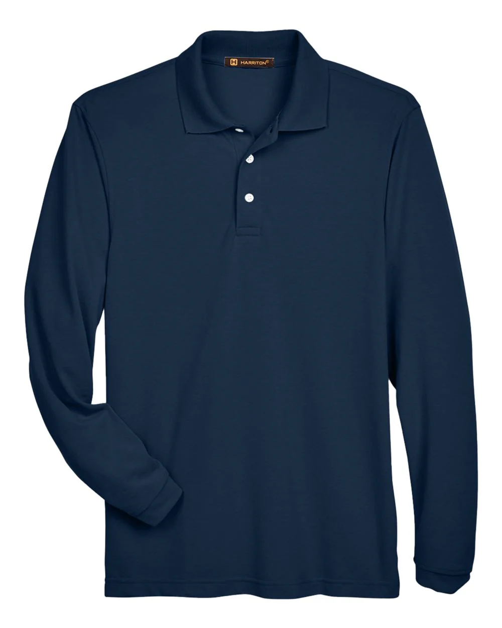 Harriton-M265L-Men's Easy Blend™ Long Sleeve Polo - Image 12