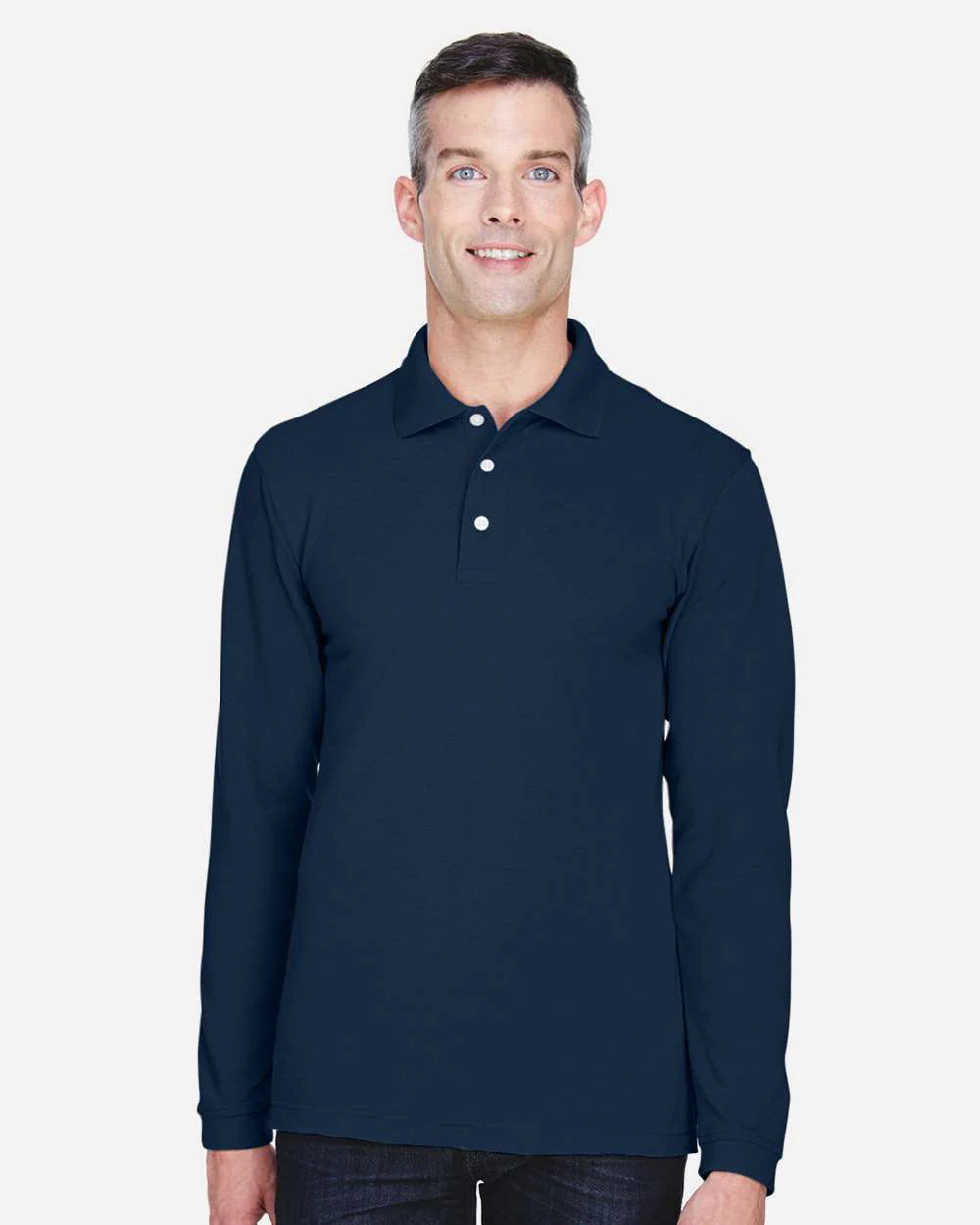 Harriton-M265L-Men's Easy Blend™ Long Sleeve Polo - Image 14