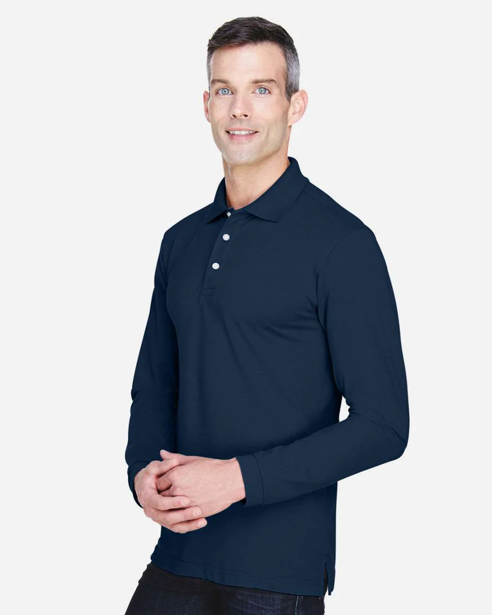 Harriton-M265L-Men's Easy Blend™ Long Sleeve Polo - Image 15