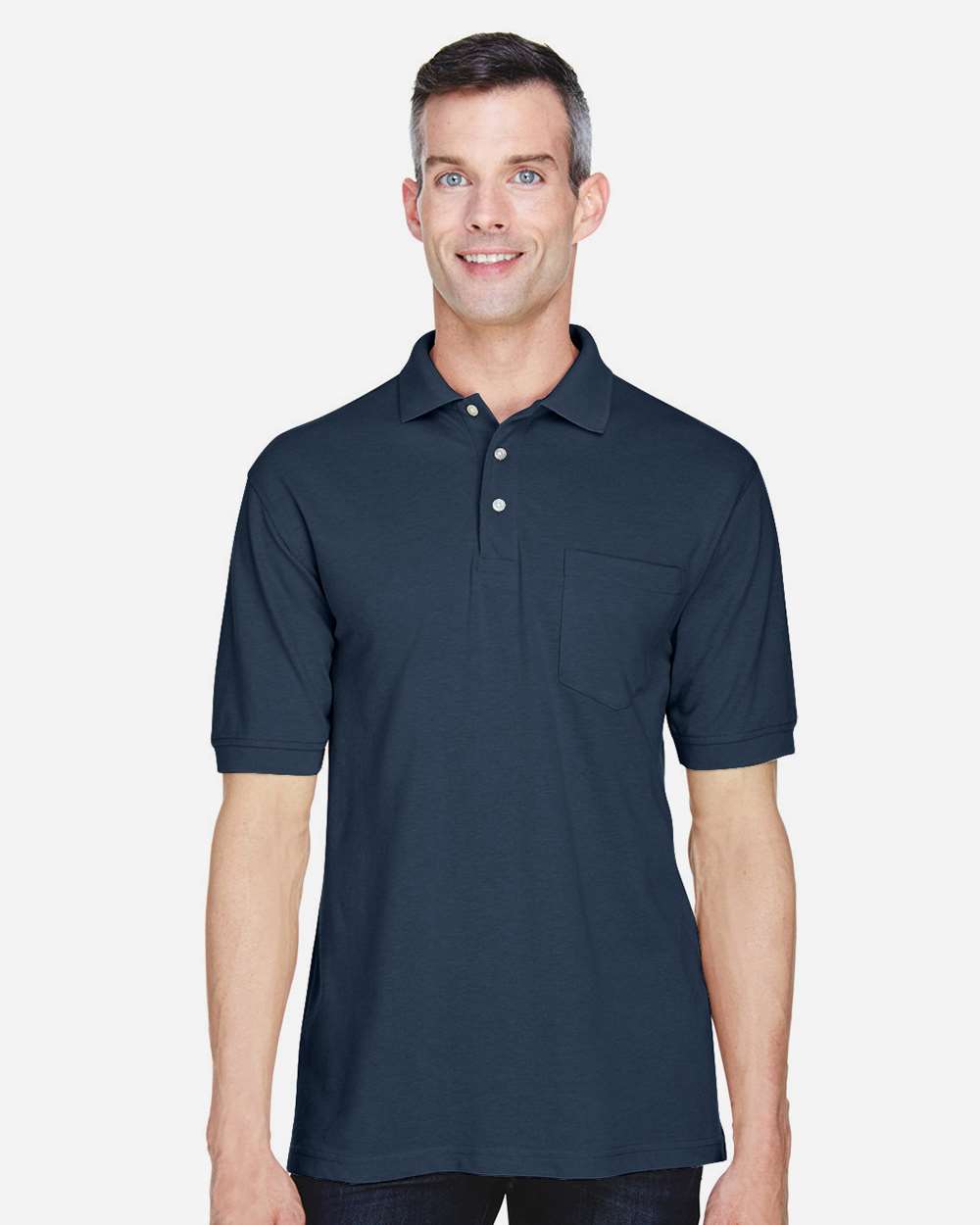 Harriton-M265P-Men's Easy Blend™ Polo with Pocket - Image 14