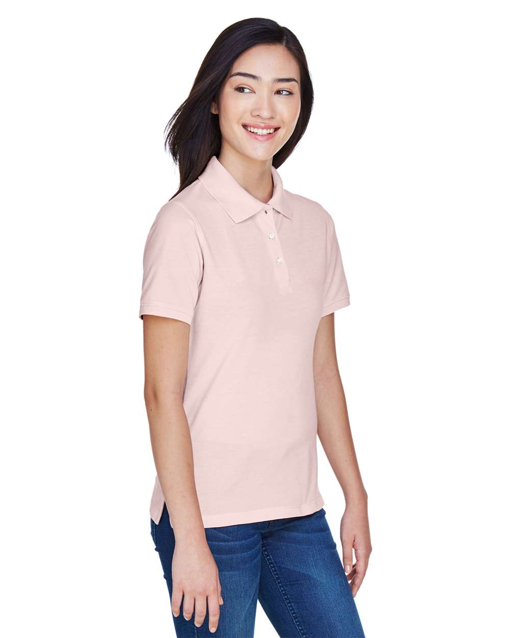 Harriton-M265W-Women's Easy Blend Polo - Image 10