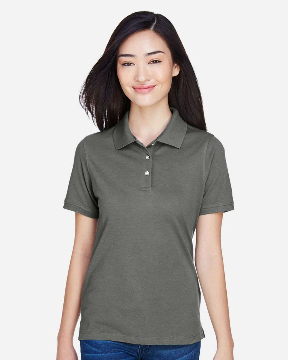 Harriton-M265W-Women's Easy Blend Polo - Image 14