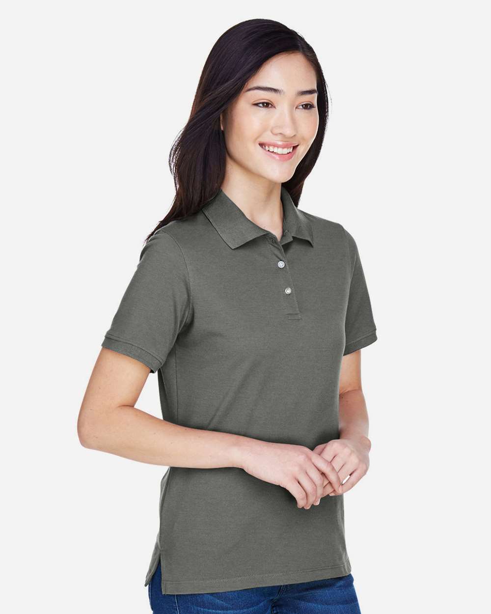 Harriton-M265W-Women's Easy Blend Polo - Image 15