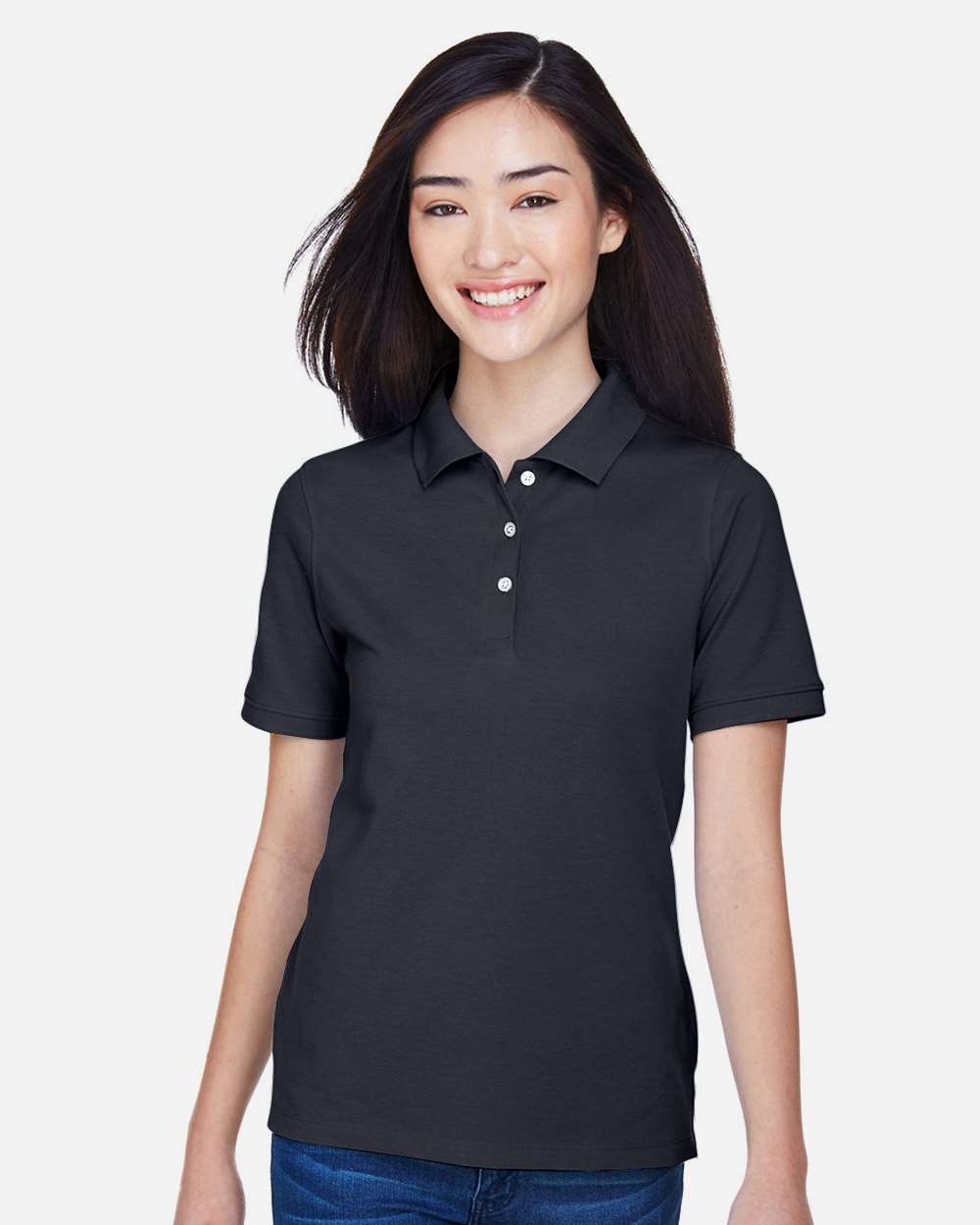 Harriton-M265W-Women's Easy Blend Polo - Image 38
