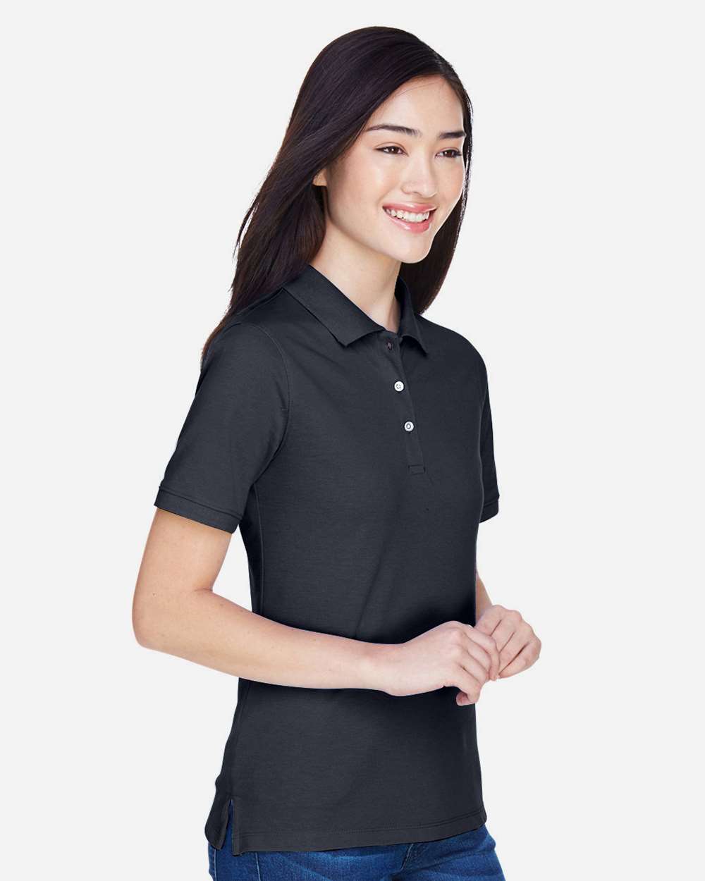 Harriton-M265W-Women's Easy Blend Polo - Image 39