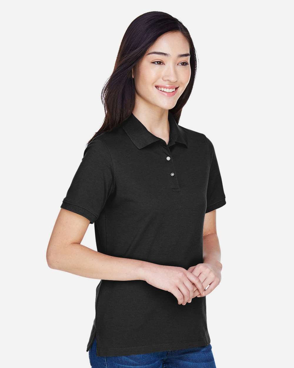 Harriton-M265W-Women's Easy Blend Polo - Image 4