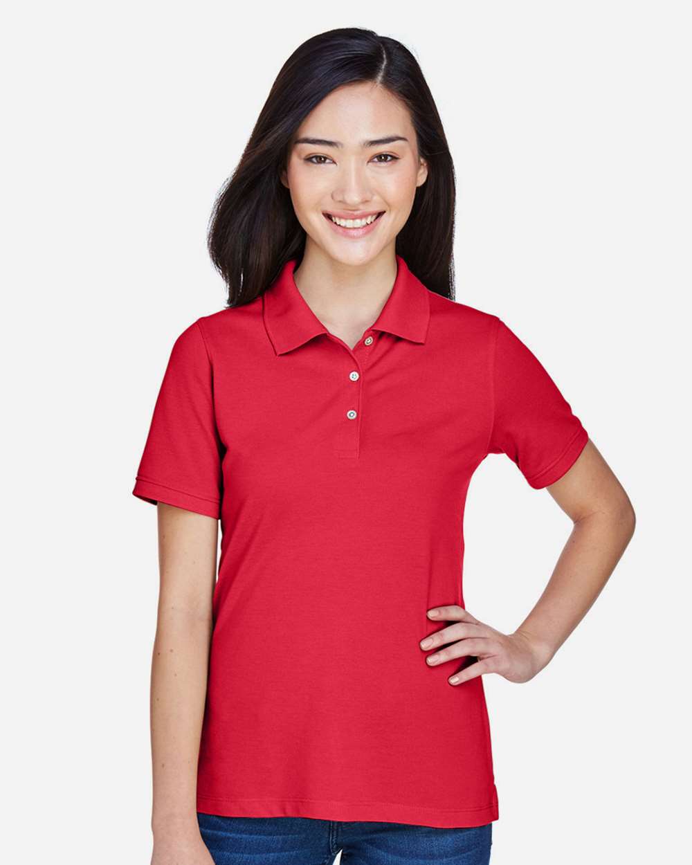 Harriton-M265W-Women's Easy Blend Polo - Image 43