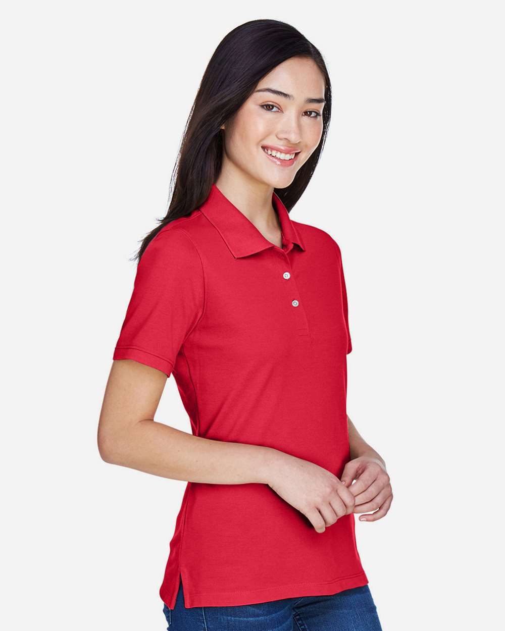 Harriton-M265W-Women's Easy Blend Polo - Image 44