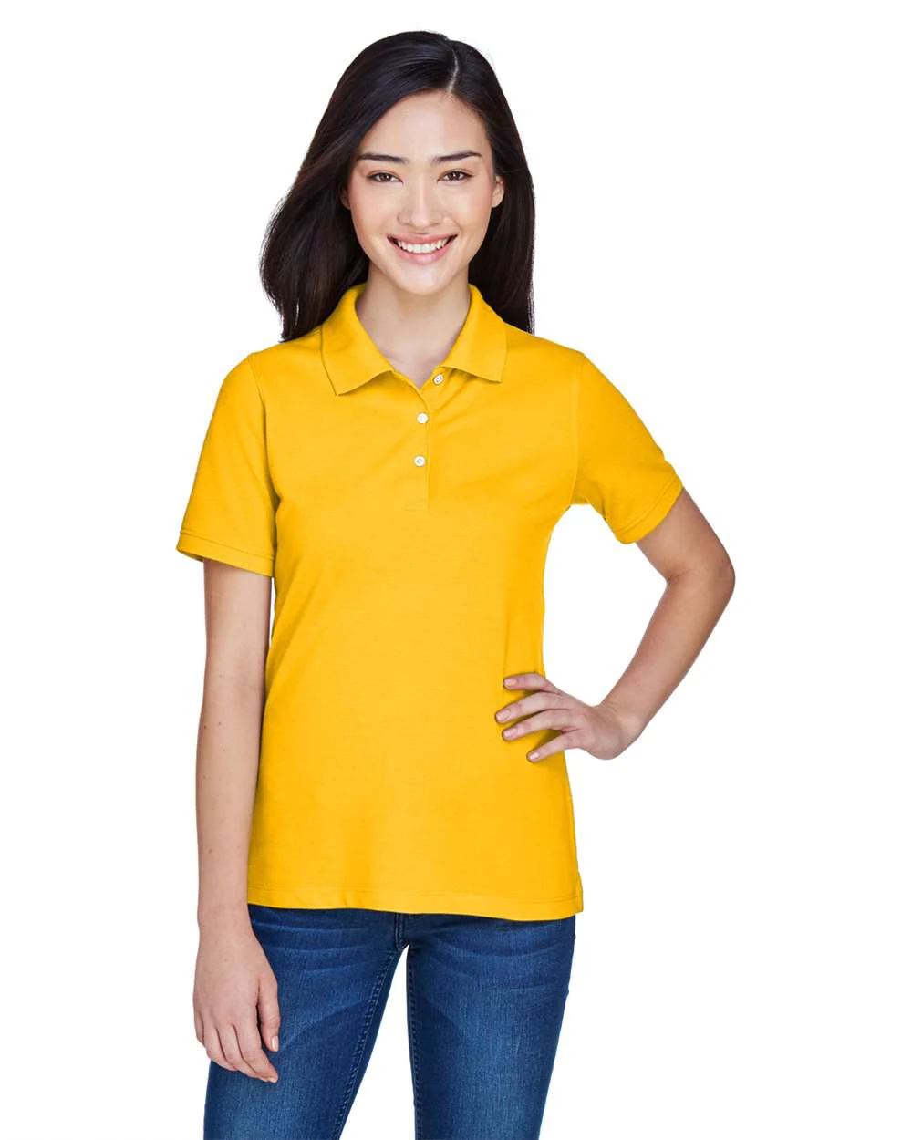 Harriton-M265W-Women's Easy Blend Polo - Image 53