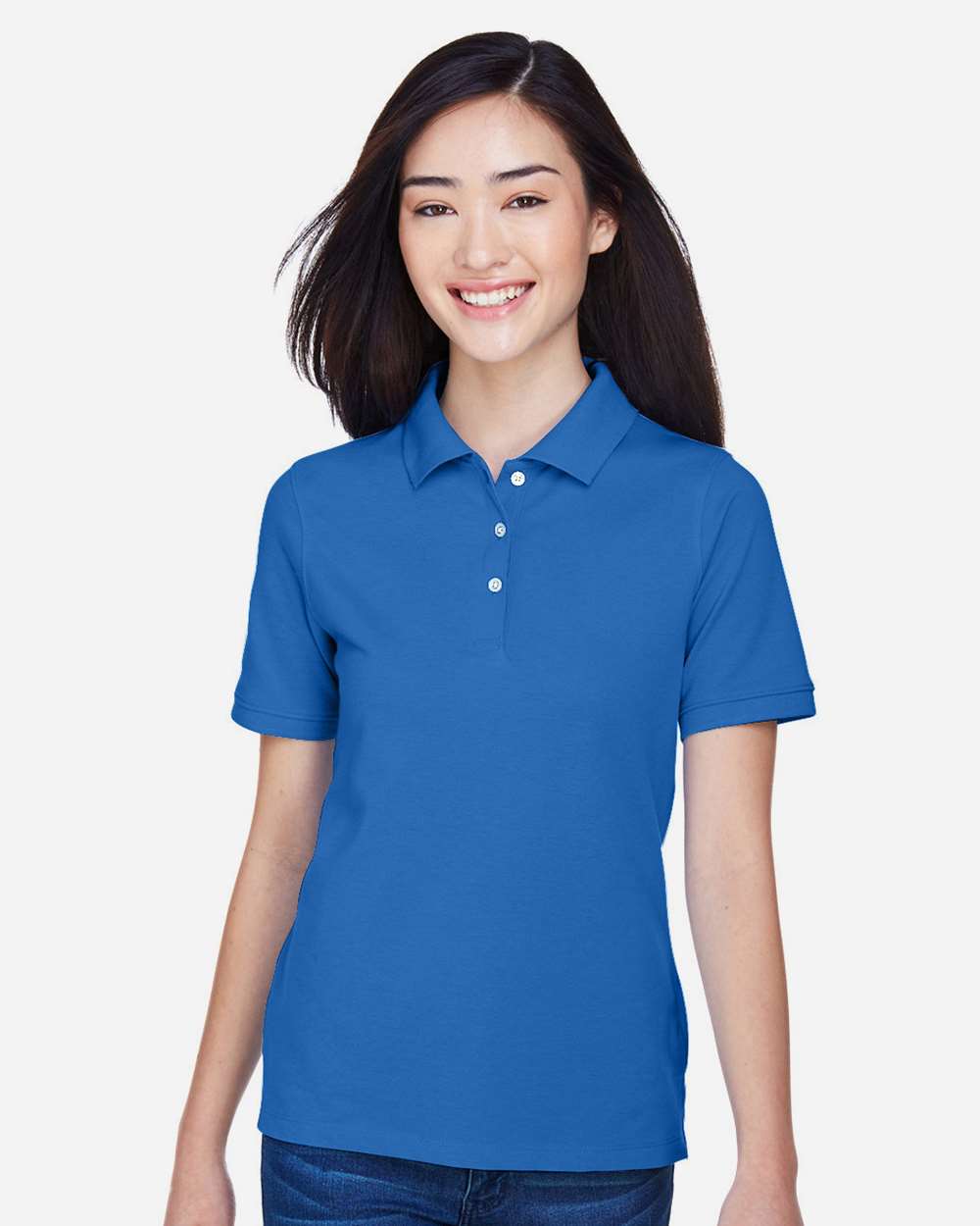 Harriton-M265W-Women's Easy Blend Polo - Image 58