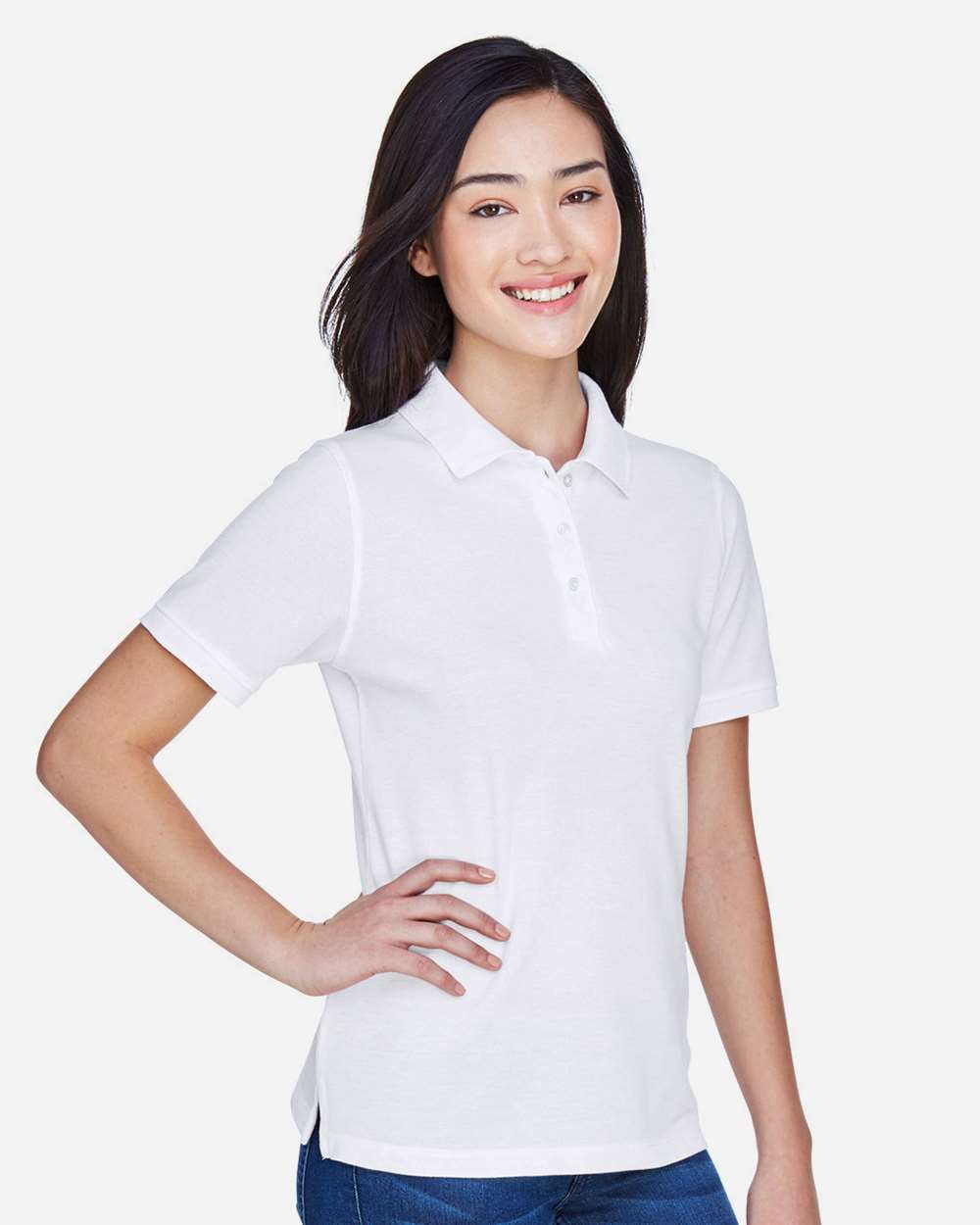 Harriton-M265W-Women's Easy Blend Polo - Image 64
