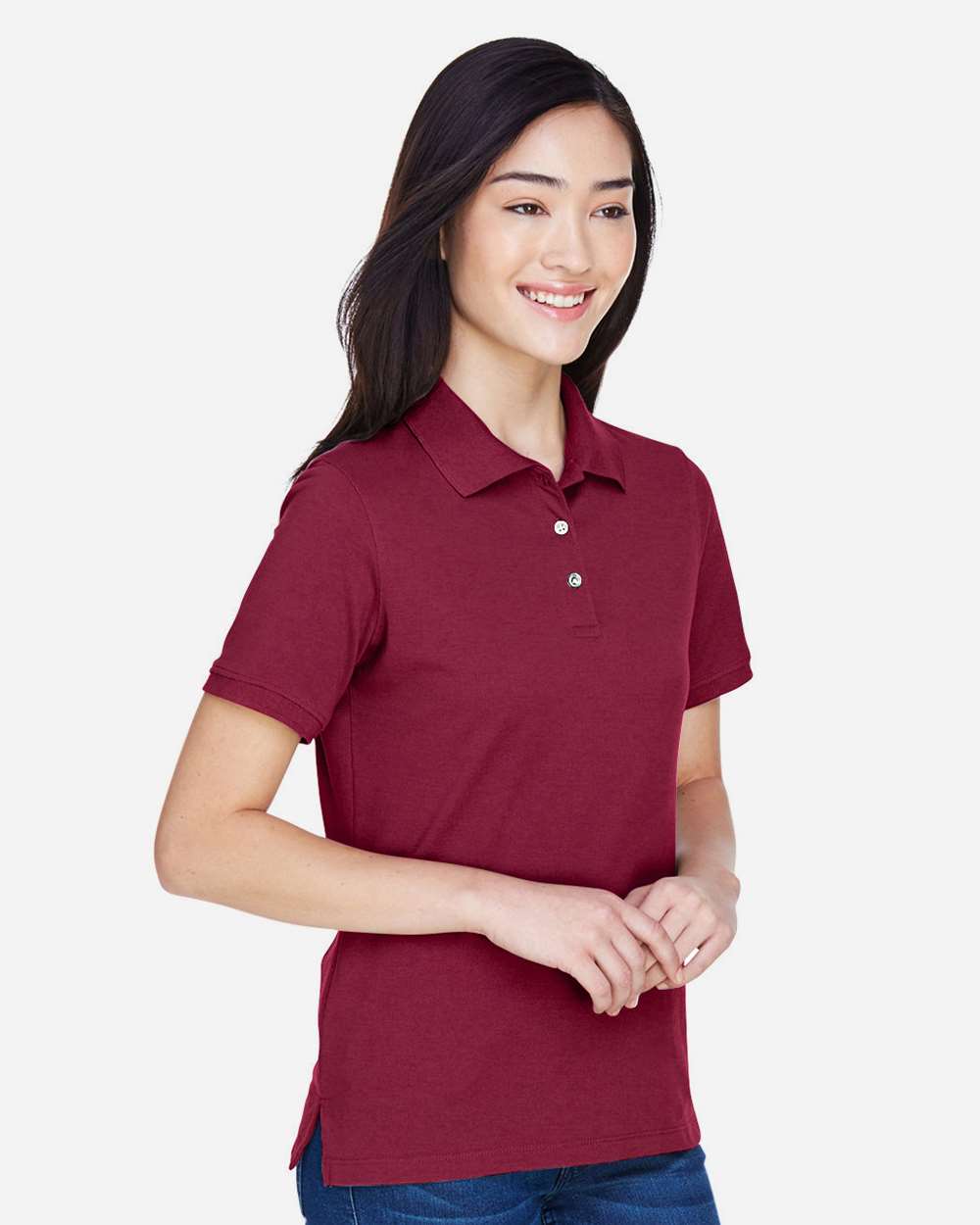 Harriton-M265W-Women's Easy Blend Polo - Image 69