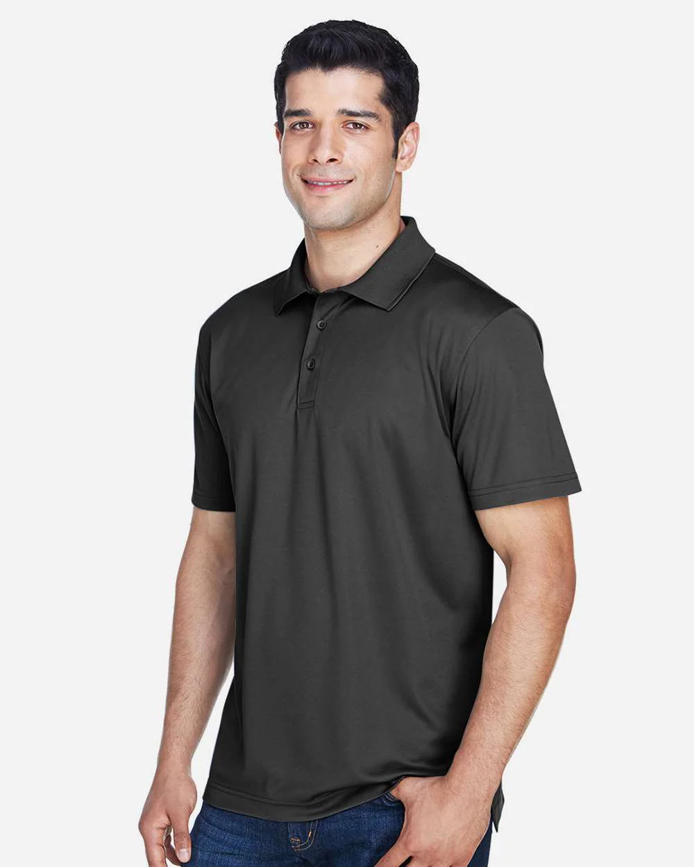 Harriton-M315-Men's Polyester Jersey Polo - Image 4